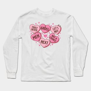 Anti Valentine Conversation Hearts Long Sleeve T-Shirt